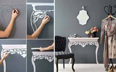Duvarlarınız boyayarak şifoner görünümü verme