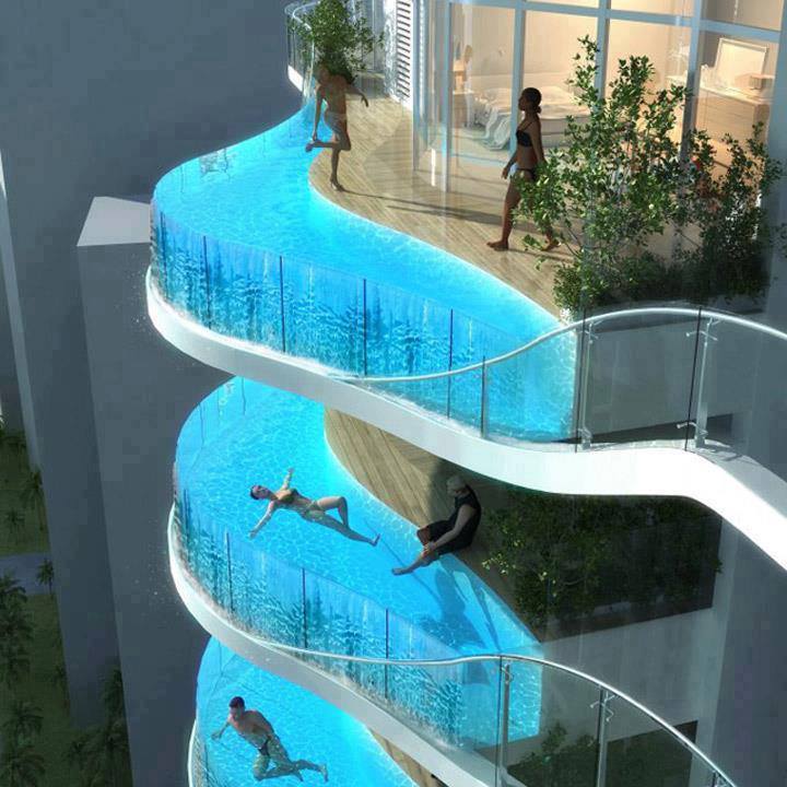 Balkonlarda havuz uygulaması