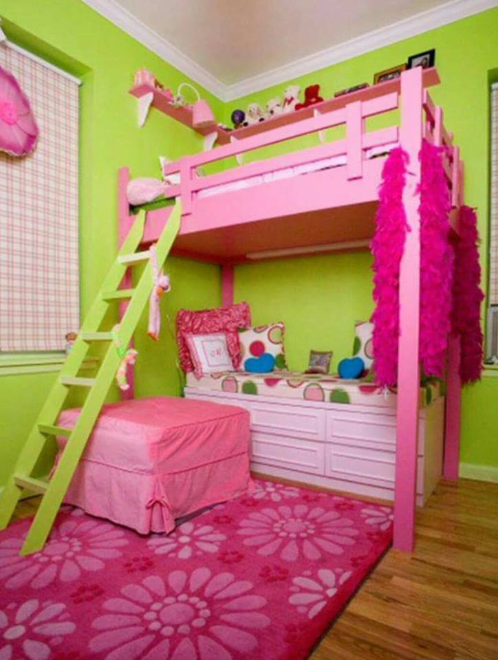 Genç kız yatak odası dekorasyonu