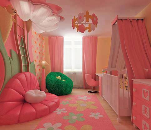 Prensesler için dekorasyon yatak odası dekorasyonu