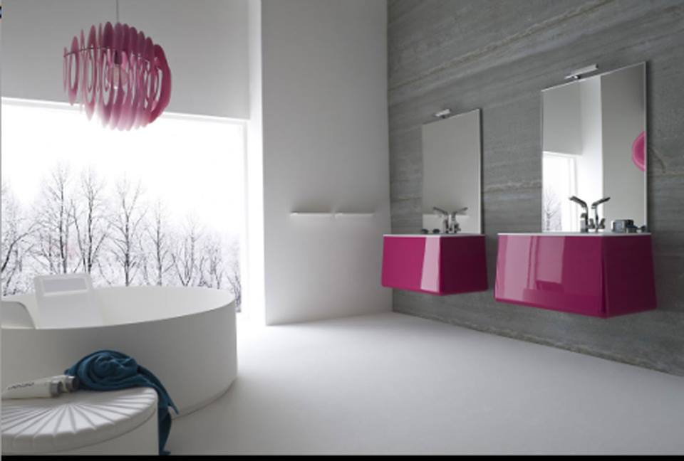 Pembe lavabo modeli