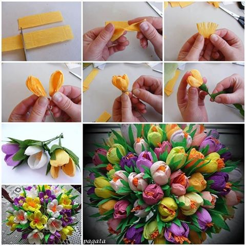Karbon kağıdı çiçek yapımı