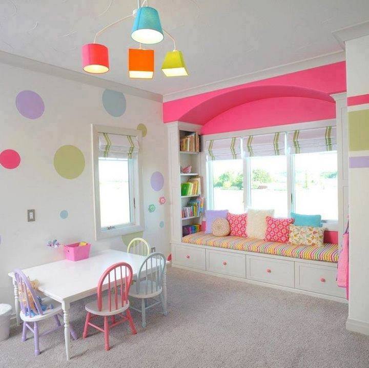 Renkli çocuk odası dekorsyonu