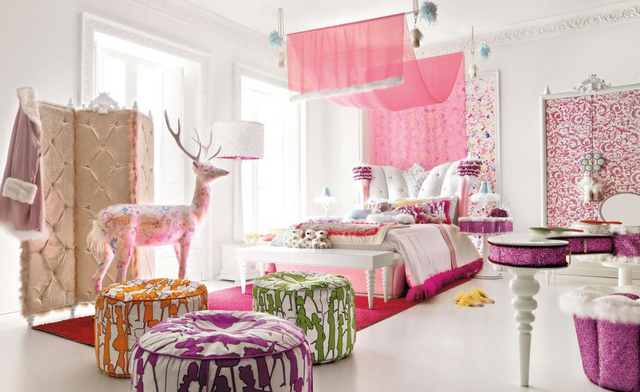 Renkli yatak odası tasarımı